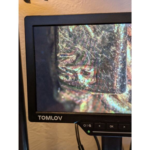 14Kt Yellow Gold Textured Double Link Chain Lobster Claw Clasp Bracelet - Picture 5 of 11